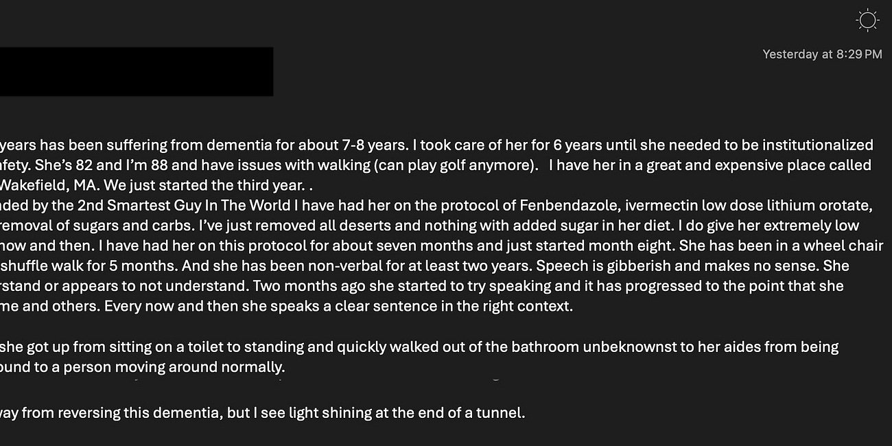 SUBSCRIBER SUCCESS STORY: A Shining Light At The End Of A Long DEMENTIA Tunnel