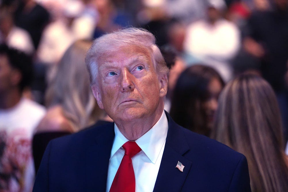 Donald Trump gazes upward Donald Trump gazes upward