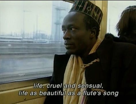 #1 Love/Hate knuckle rings #2 carnation held by Palestinian #3 Black Lady Justice #4 Uh huh written in honey #5 Ballet dancers in class #6 Senegal immigrant on subway