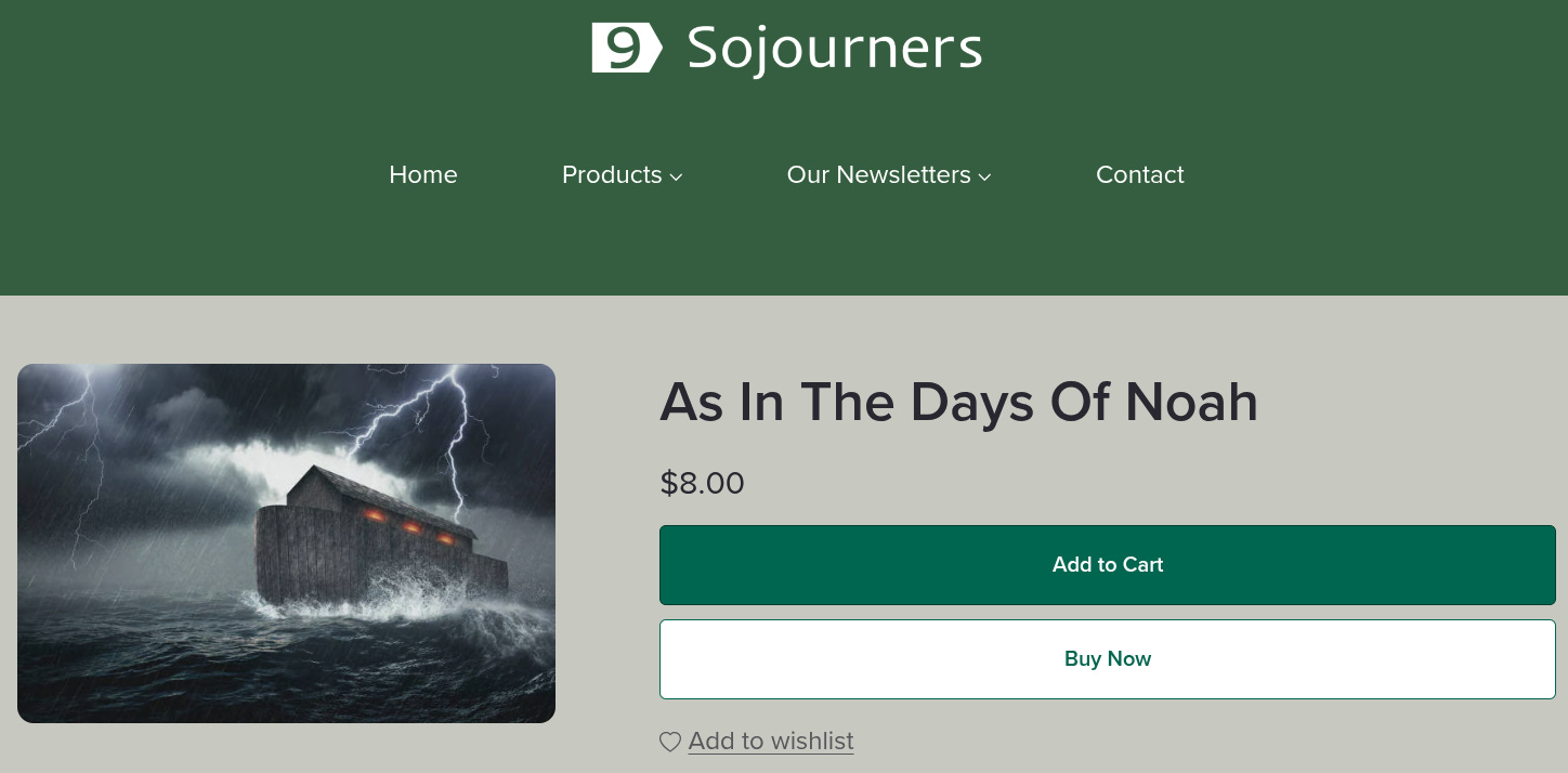 As in the Days of Noah teaching on Payhip Store