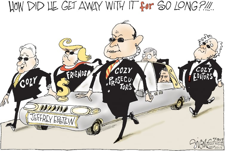 Signe cartoon
TOON10
Jeffrey Epstein