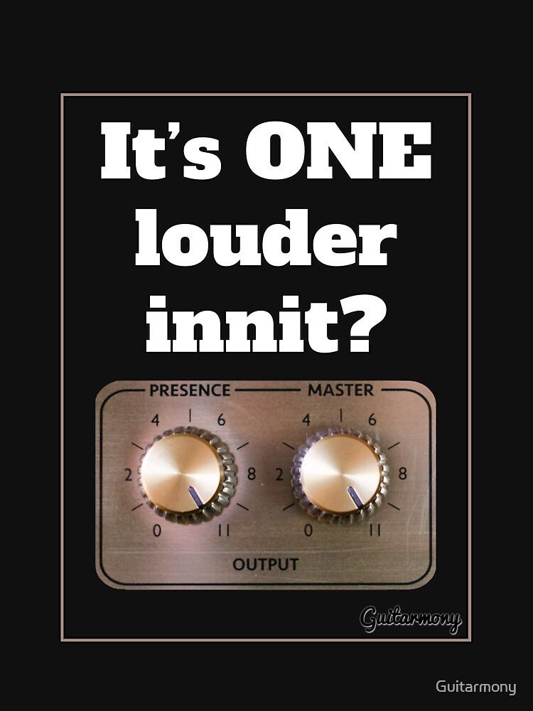 It's ONE Louder Innit? - White Text - Guitarmony | Essential T-Shirt