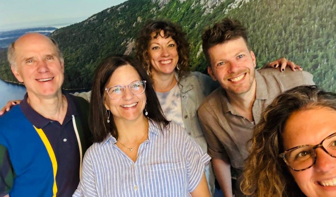 Dom with the L.L.Bean team on-site during the workflow build