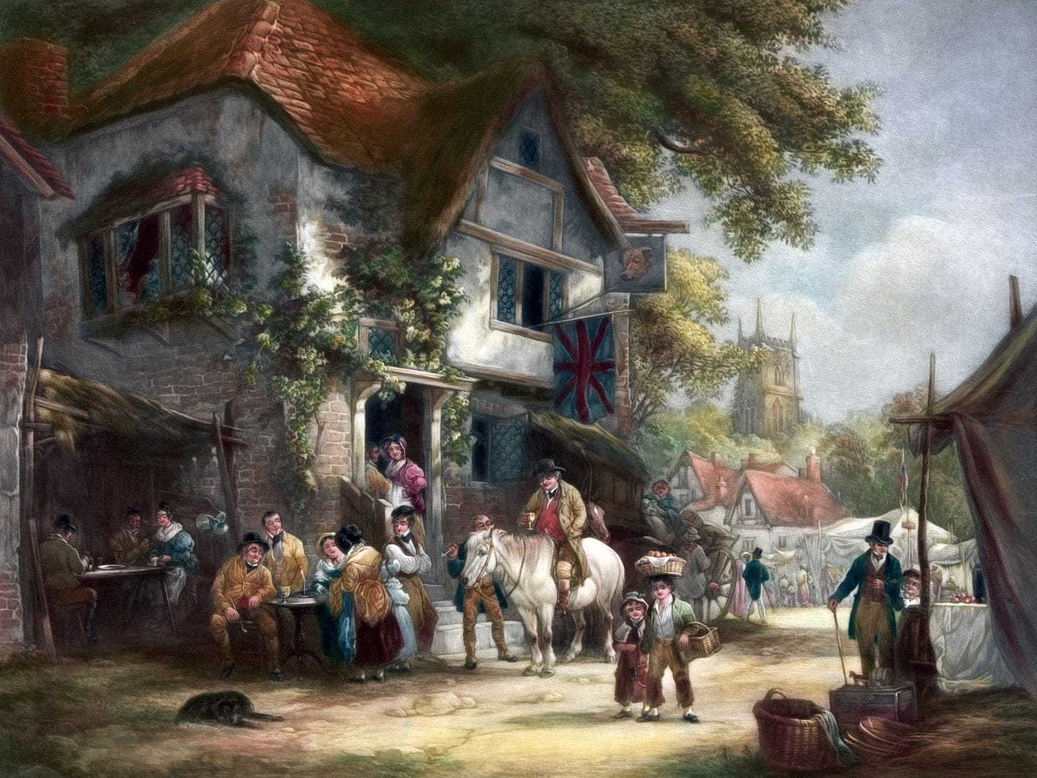 A village in medieval Europe.