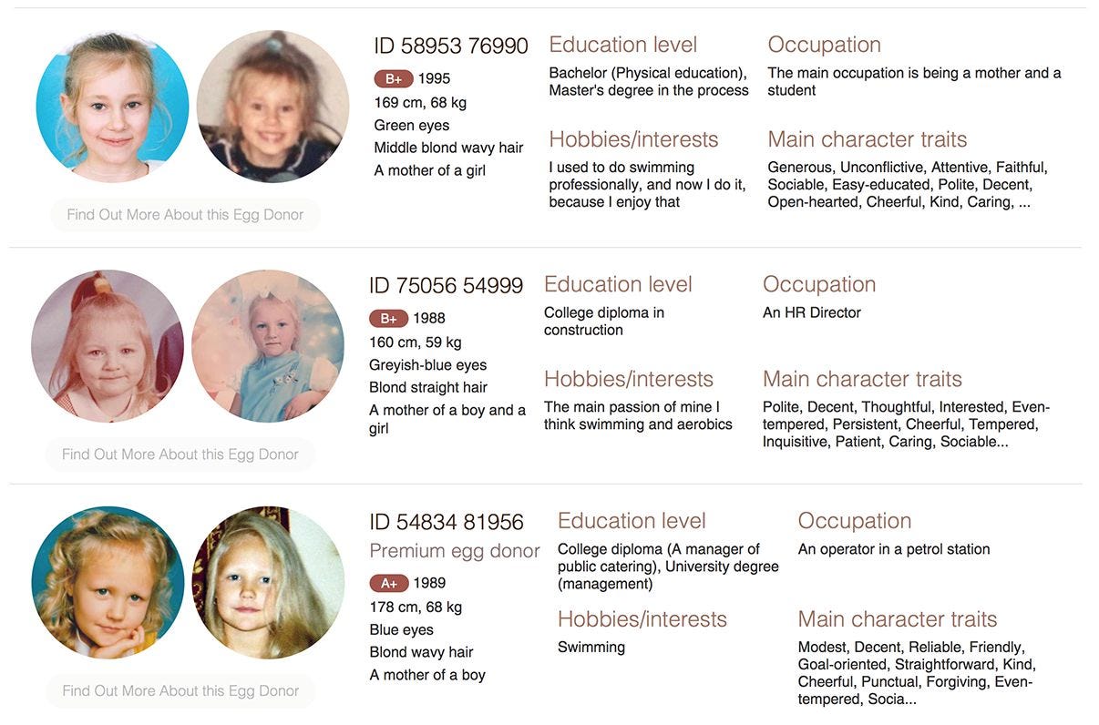 choose an egg donor from our large egg donor database with pictures, family history, motivation letters choose an egg donor from our large egg donor database with pictures, family history, motivation letters