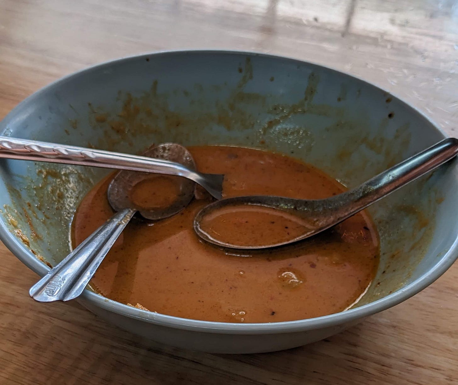 almost finished curry bowl