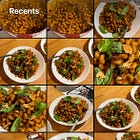 smoky, saucy fire roasted eggplant and bell pepper pasta