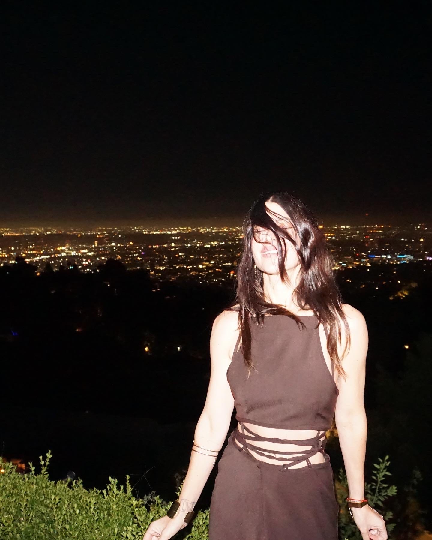 The host, Lauren Alexander (and a view)