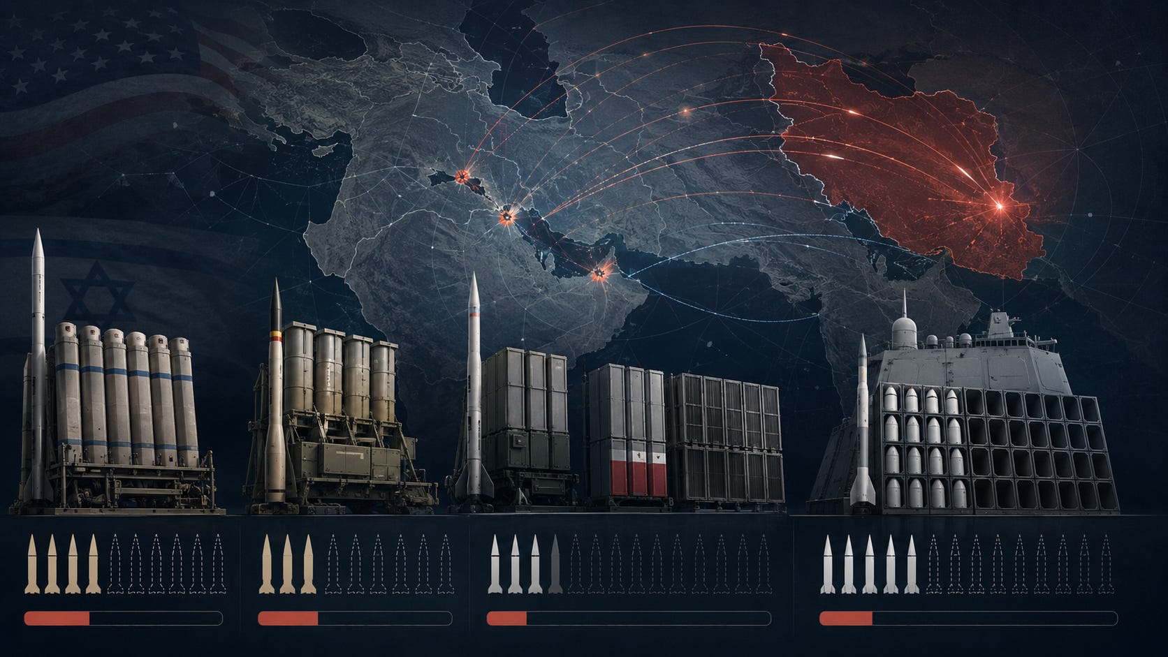Figures on the Depletion of U.S. and Israeli Interceptors in the War Against Iran