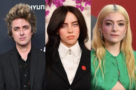 Le chanteur de Green Day, Lorde et Billie Eilish Le chanteur de Green Day, Lorde et Billie Eilish