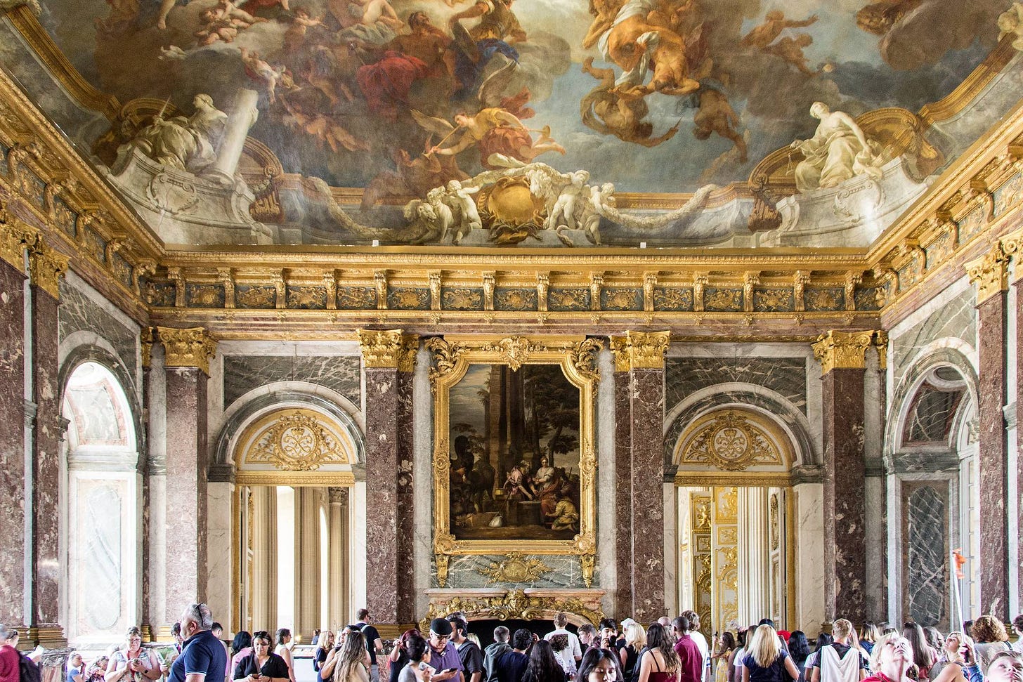 The Salon d’Hercule (Hercules Drawing Room) at the Palace of Versailles. The Salon d’Hercule (Hercules Drawing Room) at the Palace of Versailles.
