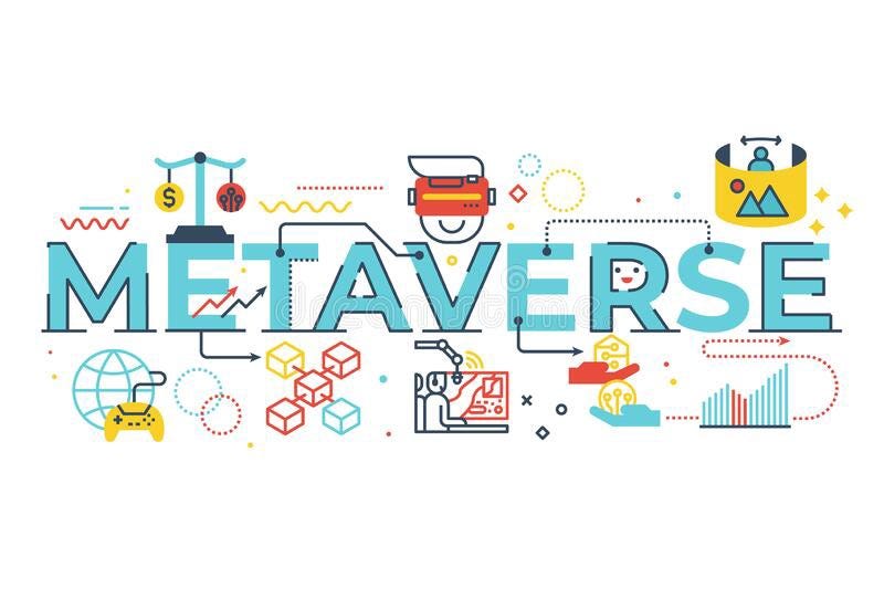 An illustration of all the different products and services that the metaverse could support