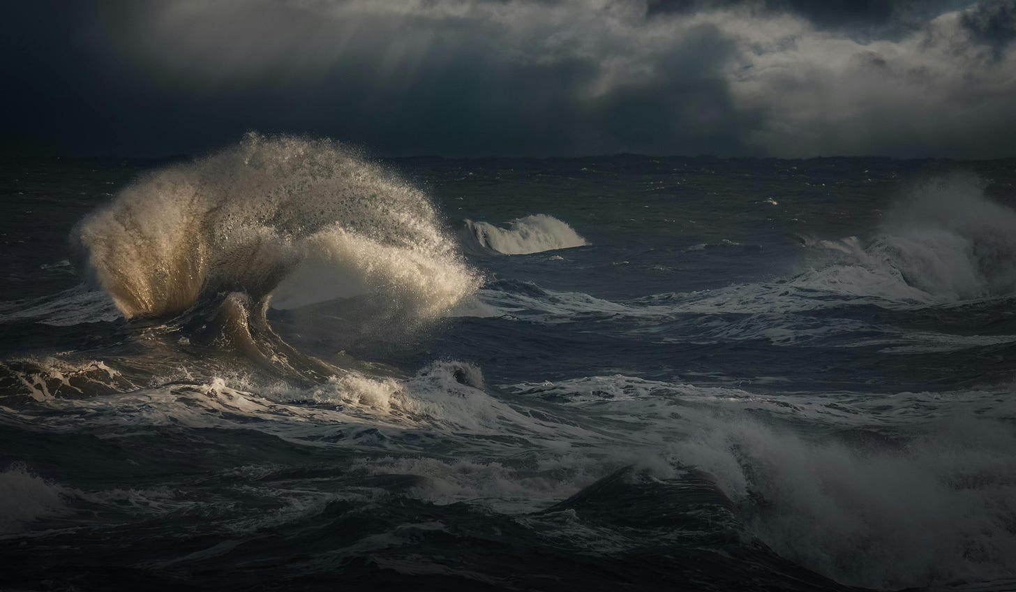 tempête en mer