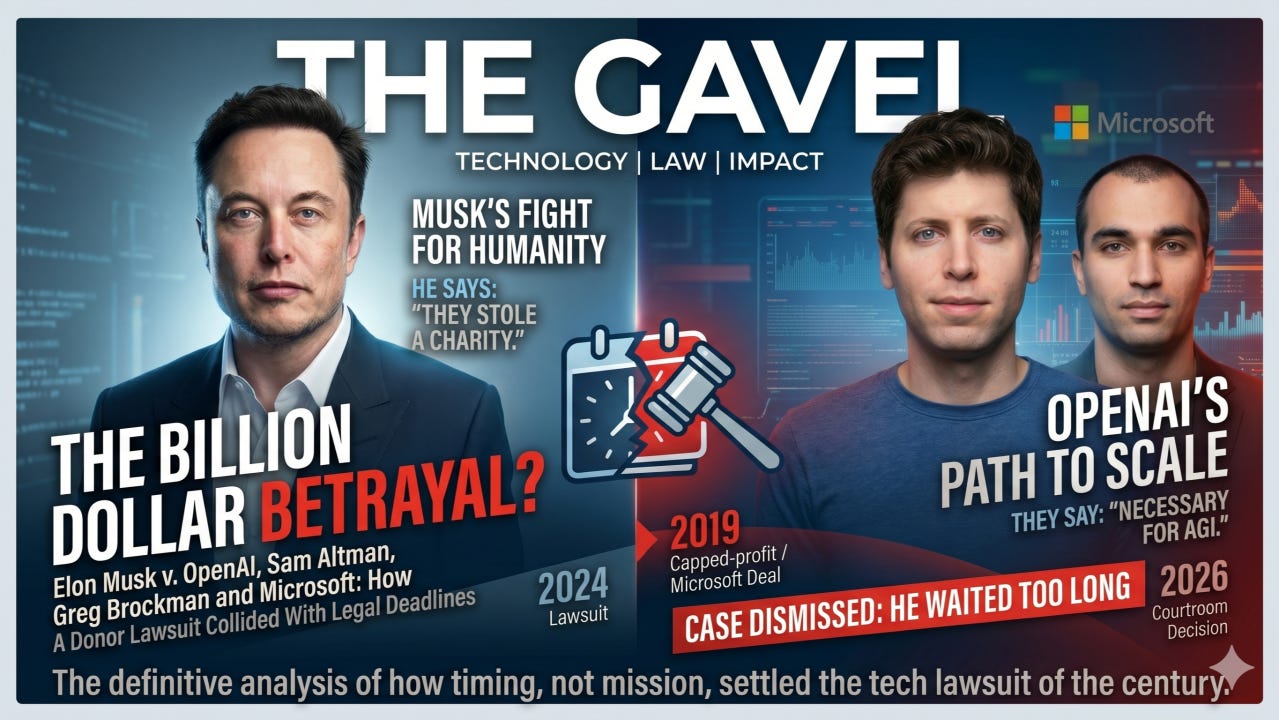 Elon Musk v. OpenAI, Sam Altman, Greg Brockman and Microsoft