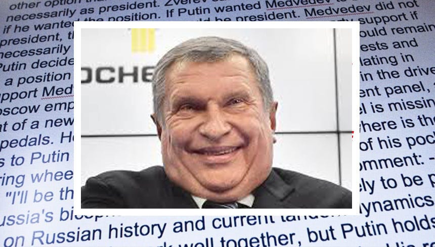 WikiLeaks e Russia - 7. La guerra di Igor Sechin 