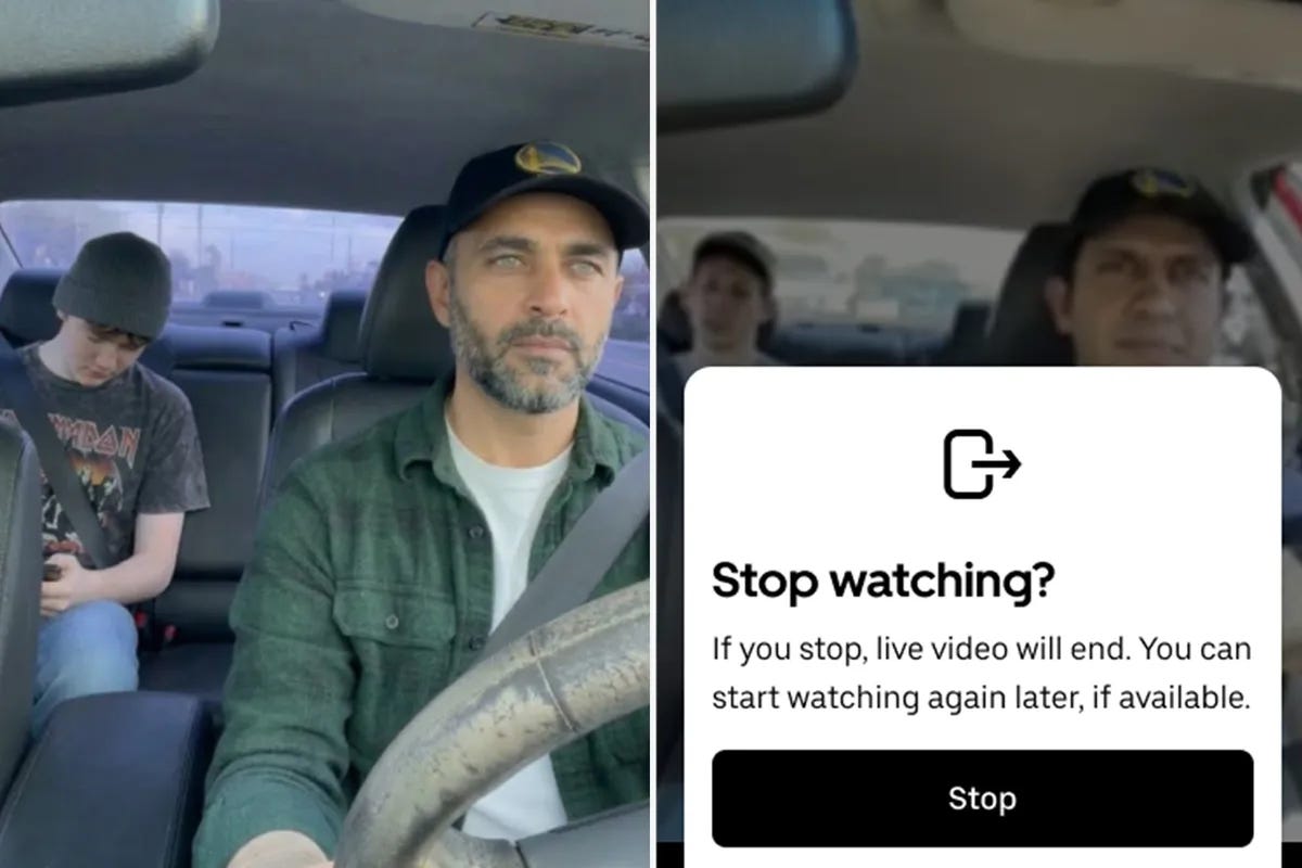 Uber’s new video livestream feature for teen rides. Uber’s new video livestream feature for teen rides.