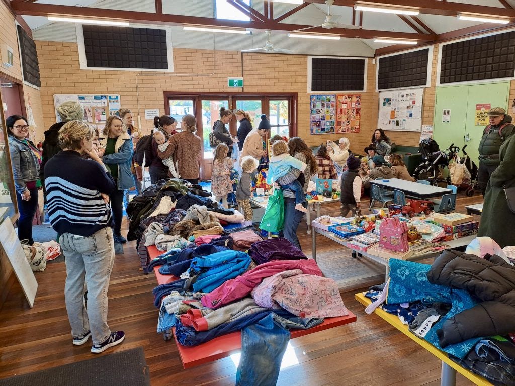 AP4CA clothes swap blue mountains