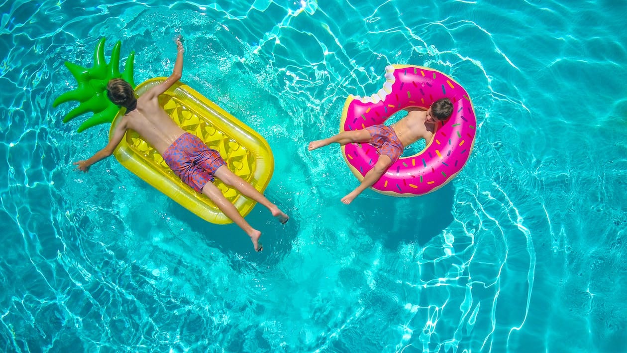 Free Boys Enjoying on the Swimming Pool Stock Photo