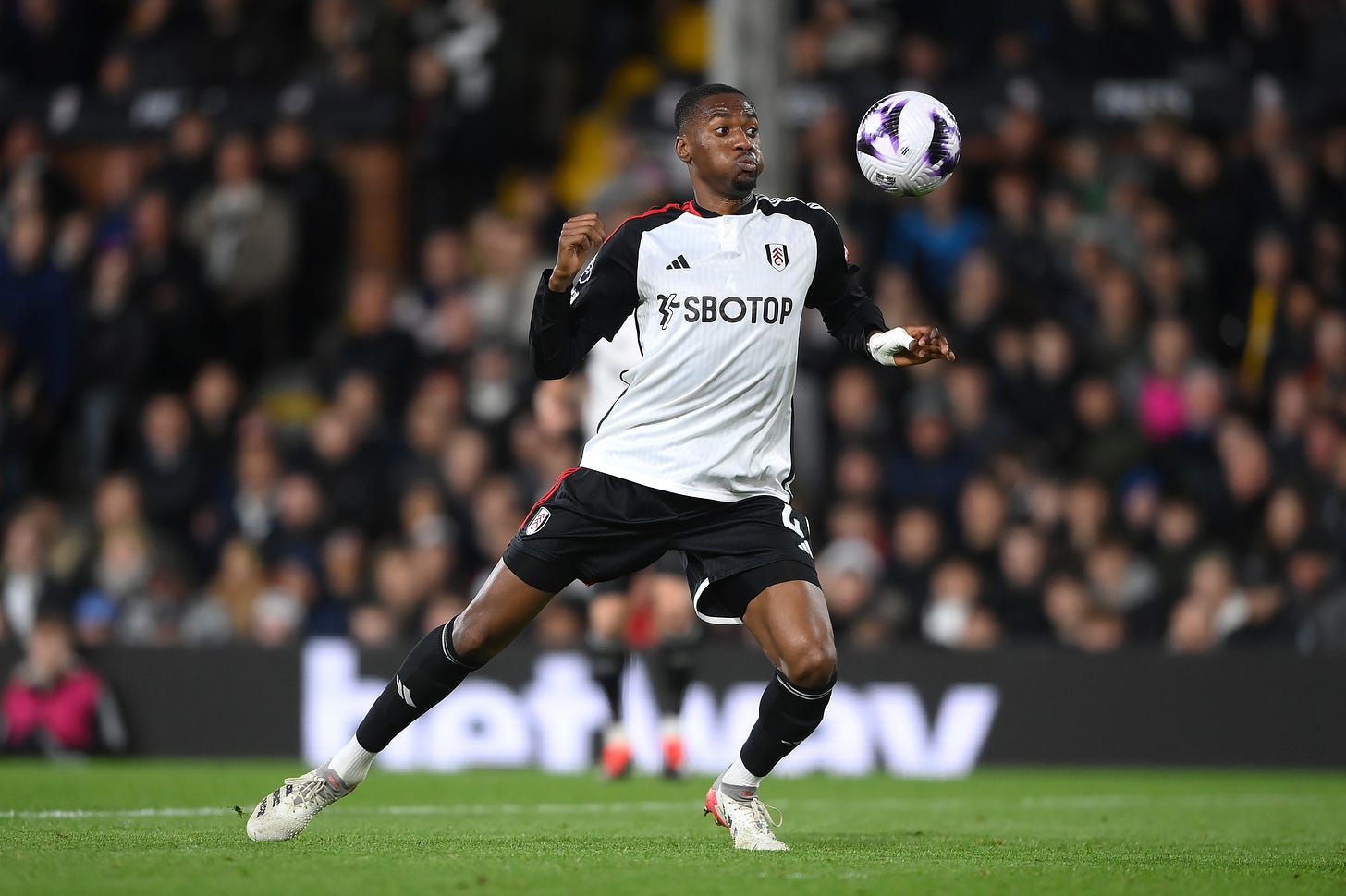 Tosin Adarabioyo in action for Fulham.