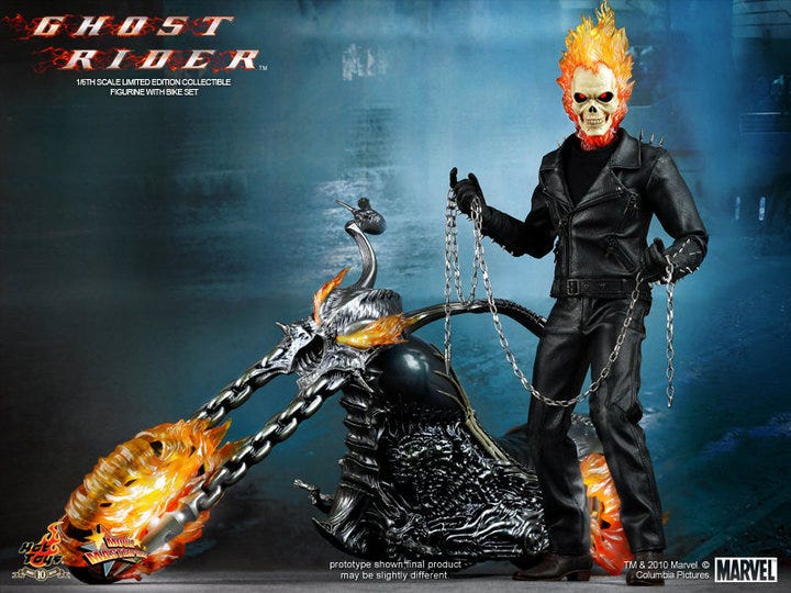 ghost rider johnny blaze with chain hot toys ghost rider johnny blaze with chain hot toys