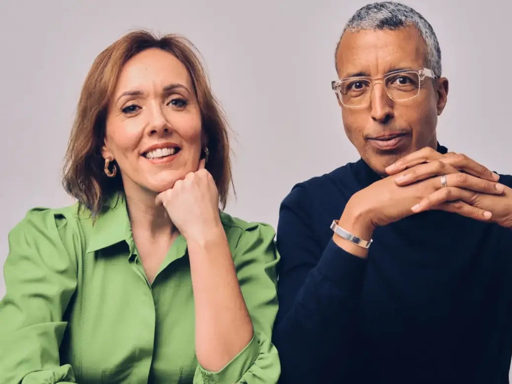 Camilla Tominey and Kamal Ahmed - hosts of The Telegraph's new daily news podcast. Picture: Telegraph Media Group