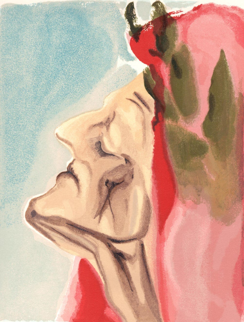 Salvador Dalí, Dante's Men Doubt (Paradise: Canto 7), 1960-64 | Eames Fine Art Salvador Dalí, Dante's Men Doubt (Paradise: Canto 7), 1960-64 | Eames Fine Art