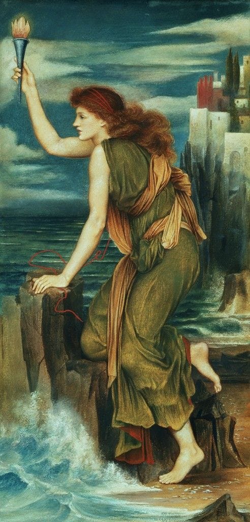 Hero awaiting the return of Leander