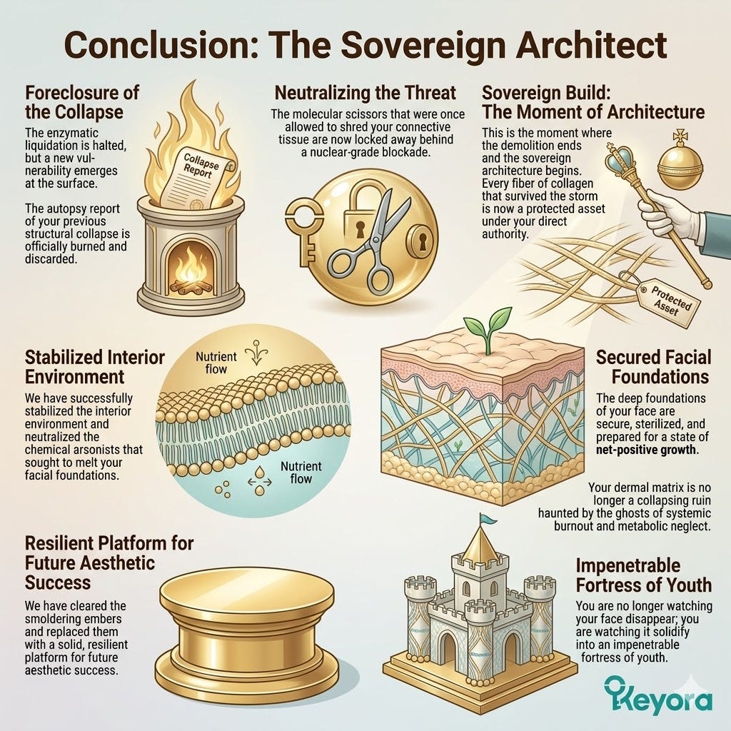 Sovereign Architect integration drives ATP Synthesis and nuclear-grade blockade to halt enzymatic liquidation and secure the deep dermal foundations. Sovereign Architect integration drives ATP Synthesis and nuclear-grade blockade to halt enzymatic liquidation and secure the deep dermal foundations.