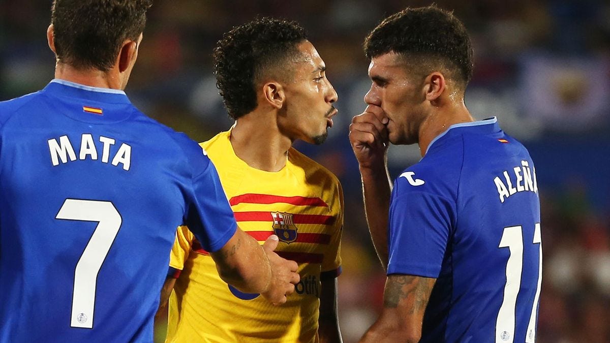 Getafe 0-0 Barcelona: Raphinha sent off for Barca in goalless draw -  Eurosport