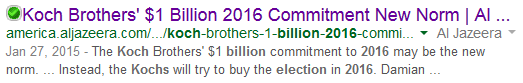 Al Jazeera Koch $1 billion Al Jazeera Koch $1 billion