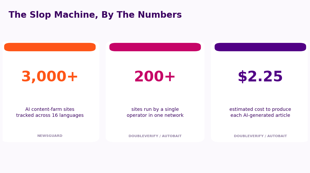 The slop machine, by the numbers