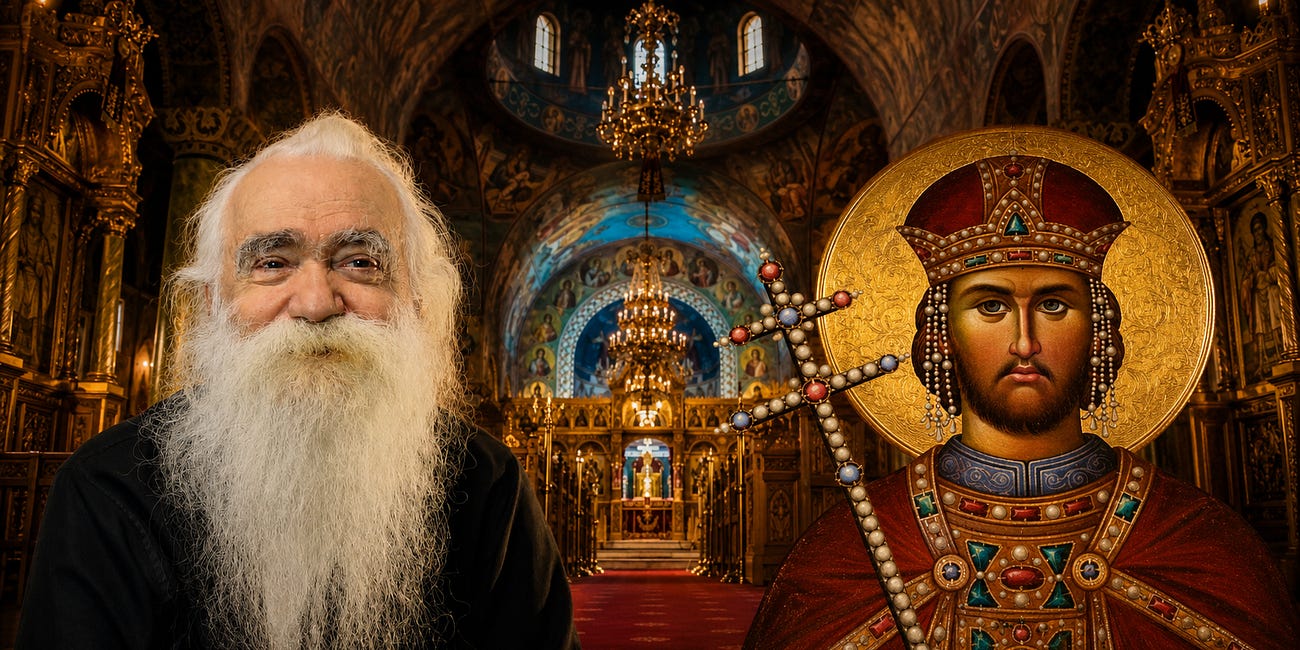 Father Ananias Koustenis and the Sanctuary Dialogue with St. King John!