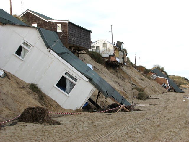 Storm surge damage, Hemsby