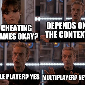 Why I Cheat In Single Player Games