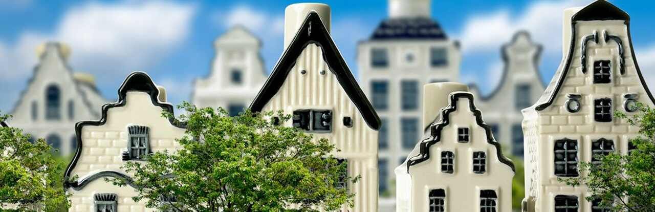 KLM Delfts blauw huisjes