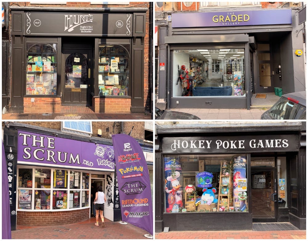 Four card collecting shops you will find in Rugby town