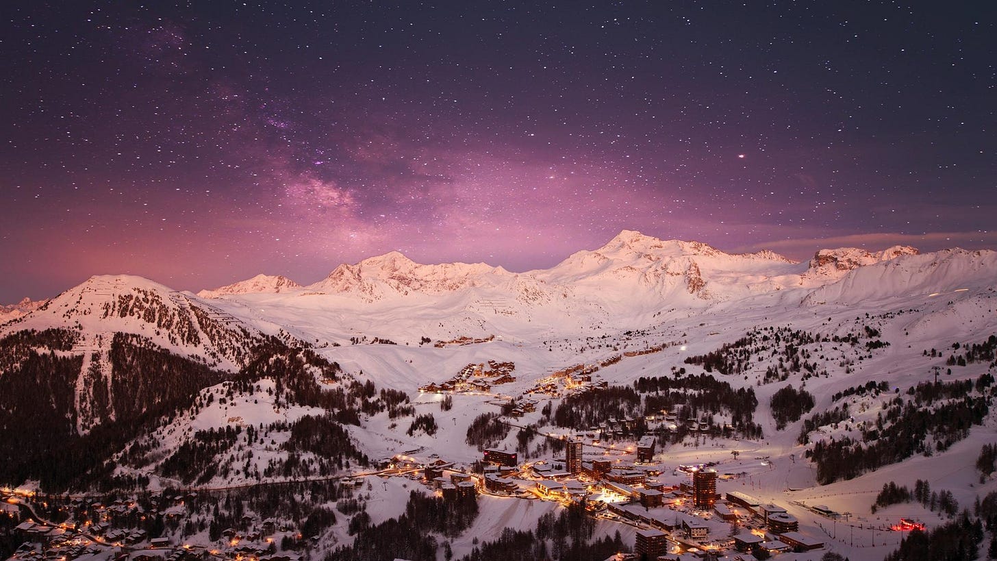 French ski resorts La Plagne : 11 villages of the resort in the french alps  | La Plagne