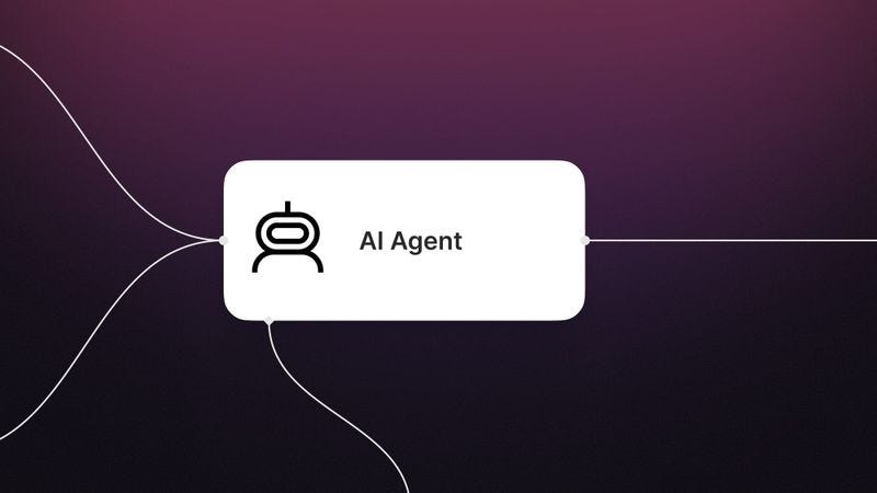 Diagram showing an AI Agent node with multiple incoming and outgoing connections, representing a multi-connection agent architecture in n8n.
