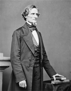 Jefferson Davis, the President of the Confederate States of America during the American Civil War (Mathew Brady [Public domain], via Wikimedia Commons)