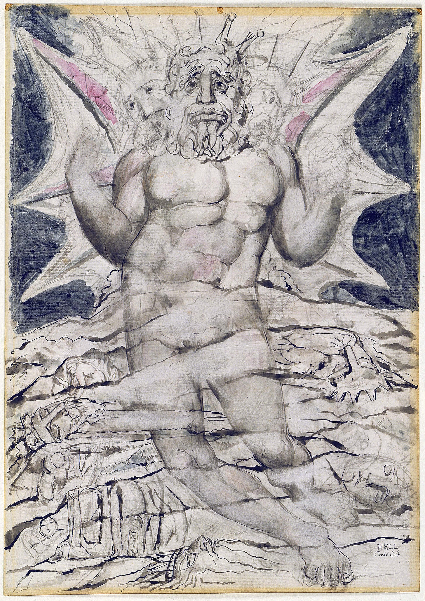 Blake's Dante https://upload.wikimedia.org/wikipedia/commons/thumb/9/97/Illustrations_to_Dante%27s_Divine_Comedy%2C_object_72_Butlin_812-69_recto_Lucifer.jpg/500px-Illustrations_to_Dante%27s_Divine_Comedy%2C_object_72_Butlin_812-69_recto_Lucifer.jpg Blake's Dante https://upload.wikimedia.org/wikipedia/commons/thumb/9/97/Illustrations_to_Dante%27s_Divine_Comedy%2C_object_72_Butlin_812-69_recto_Lucifer.jpg/500px-Illustrations_to_Dante%27s_Divine_Comedy%2C_object_72_Butlin_812-69_recto_Lucifer.jpg