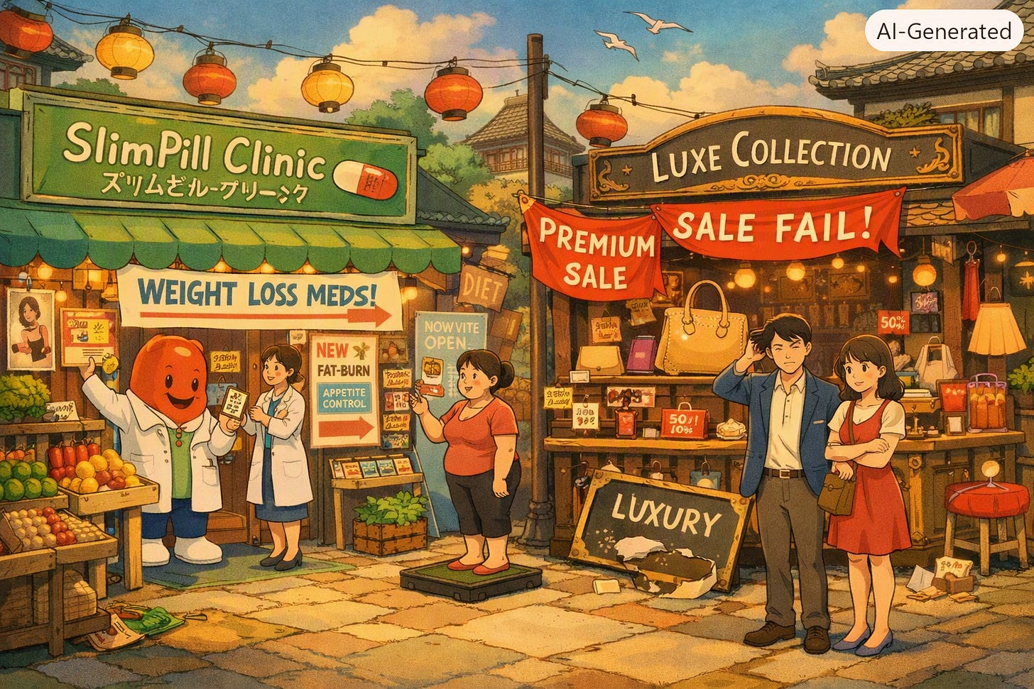 Ghibli market symbolism