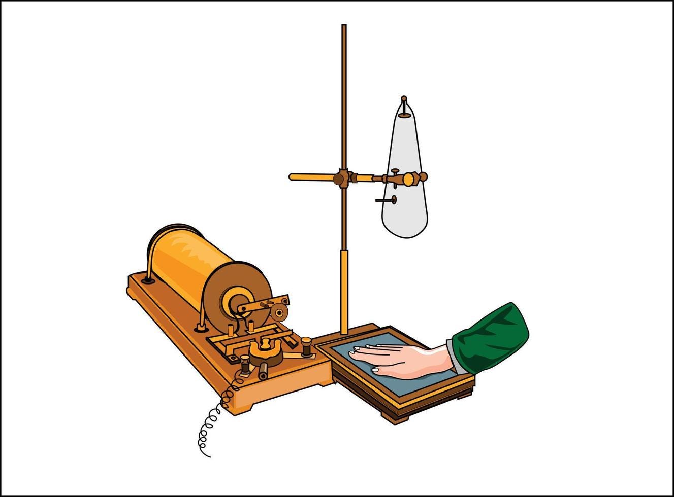wilhelm roentgen x ray machine vector illustration 17614547 Vector Art at  Vecteezy