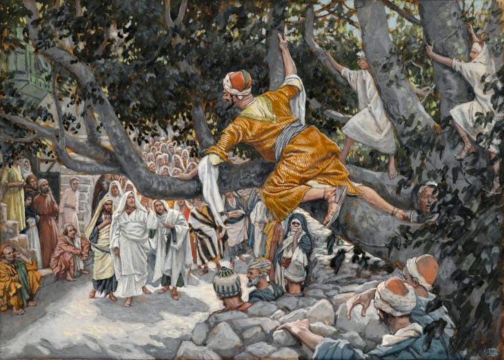 File:Brooklyn Museum - Zacchaeus in the Sycamore Awaiting the Passage of Jesus (Zachée sur le sycomore attendant le passage de Jésus) - James Tissot.jpg