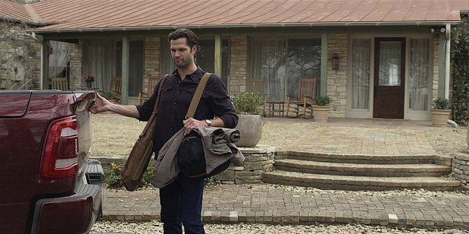 Walker Jared Pdalecki with work gear putting into back of truck 109. Walker Jared Pdalecki with work gear putting into back of truck 109.