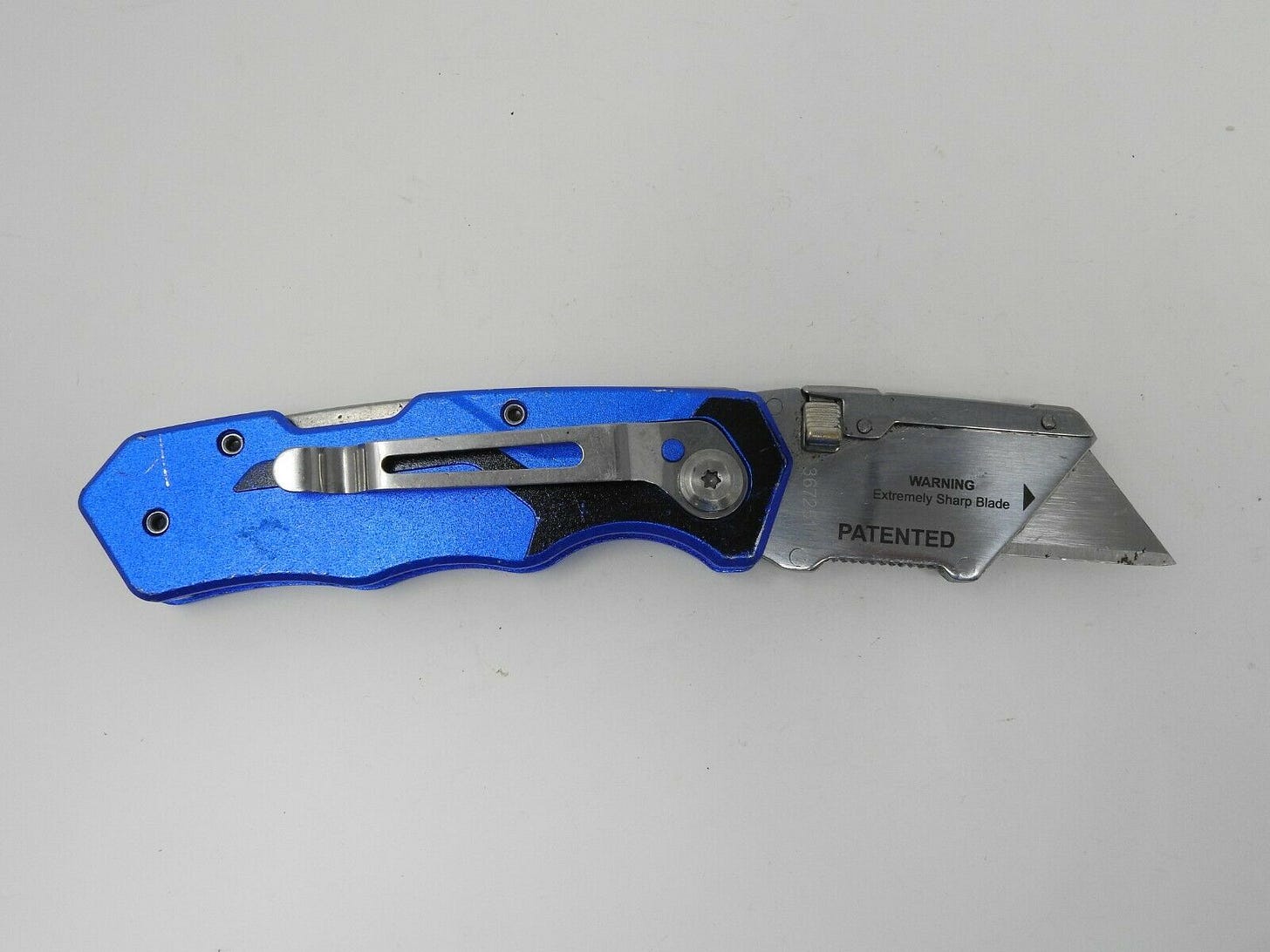 KOBALT Quick Change Metal Blue Folding Lockback Utility ...