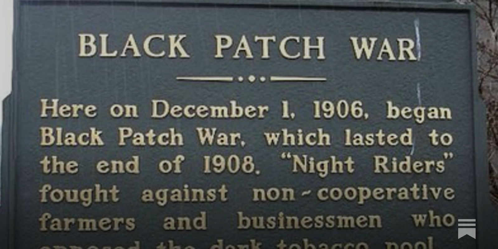 black patch tobacco wars The Complete Story The Night Riders of the