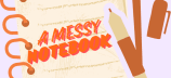 a messy notebook