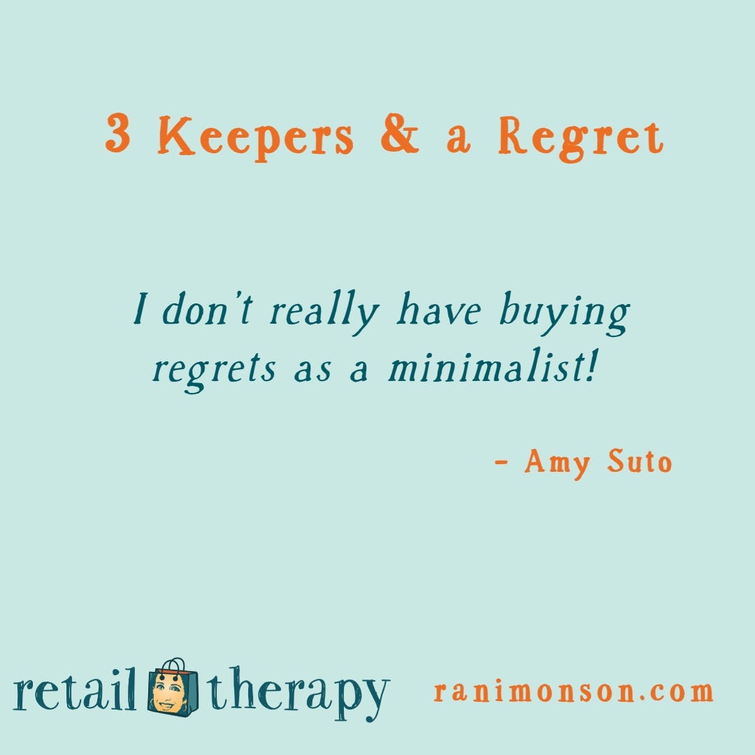 Amy Suto avoids purchasing regrets as a minimalist Amy Suto avoids purchasing regrets as a minimalist