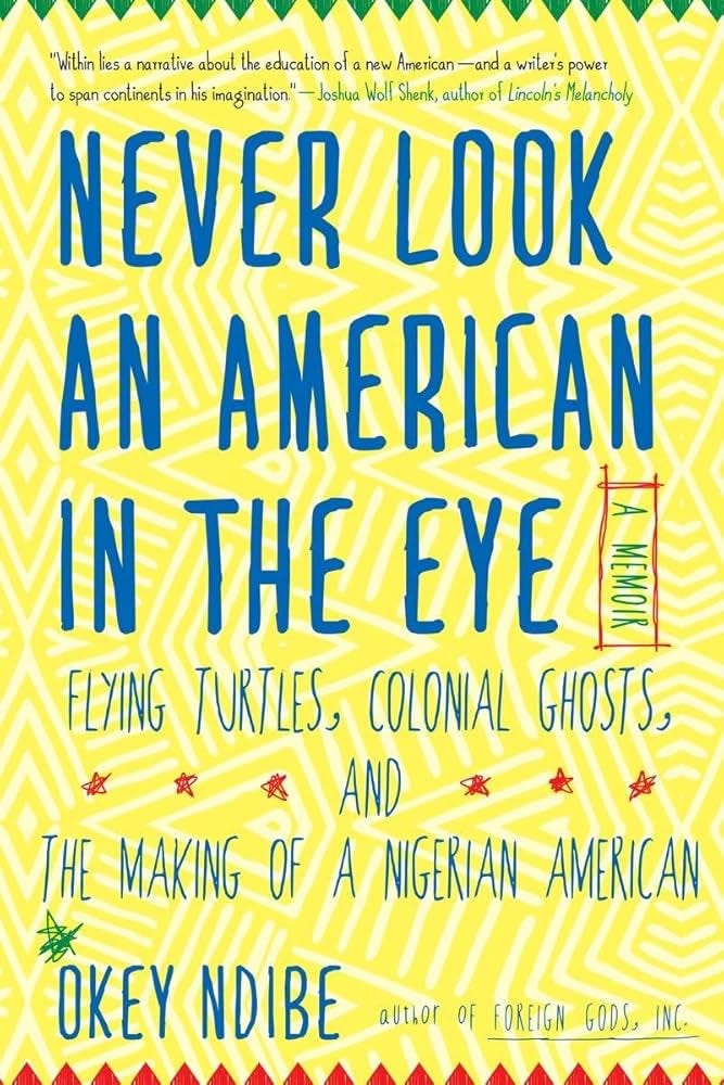 Amazon.com: Never Look an American in the Eye: A Memoir of Flying Turtles,  Colonial Ghosts, and the Making of a Nigerian Amiercan: 9781616957605: Ndibe,  Okey: Books