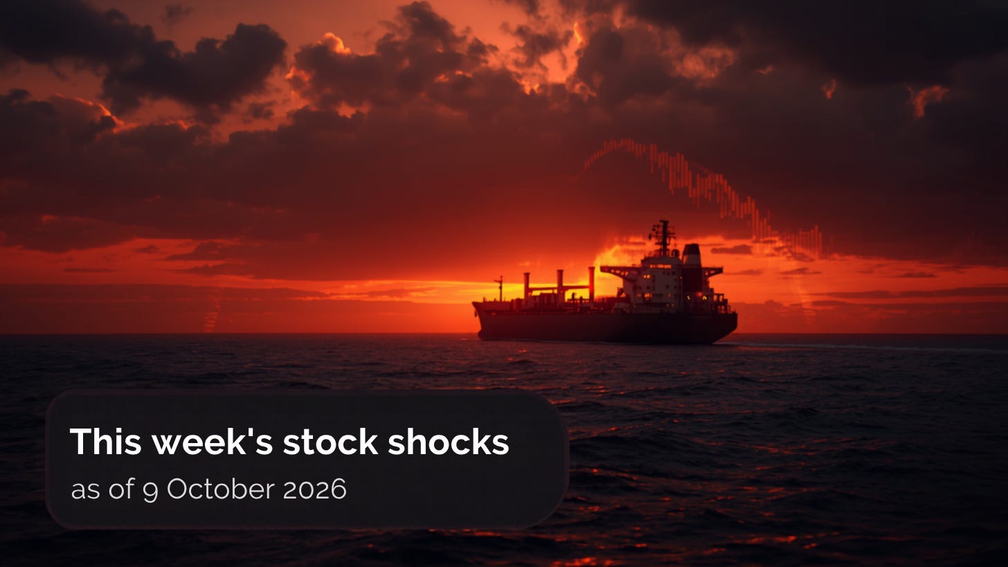 This week's stock shocks as of 9 October 2026